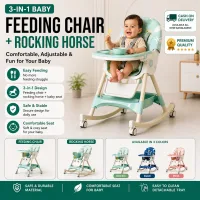 3-in-1 Baby Feeding Chair + Rocking Horse – Comfortable, Adjustable & Fun for Your Baby