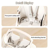 Adjustable Rocking Stainless Steel High Chair with Tray Dining Chair Solution for Babies and Toddlers for Feeding