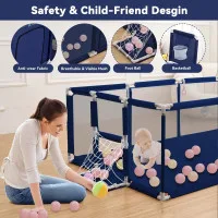 Playpen Large Playpen for twin, with Basketball Hoop, Comes with Bracket and 30 Ball | Large Size (China)