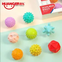 Huanger 8pcs Multi Set Develop Baby's Tactile Silicon Soft Sensory Balls Baby Texture Sensory Ball Toys