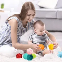Huanger 8pcs Multi Set Develop Baby's Tactile Silicon Soft Sensory Balls Baby Texture Sensory Ball Toys