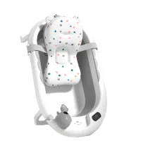Multifunctional Folding Baby Bathtub with Pillow & Thermometer