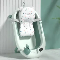 Multifunctional Folding Baby Bathtub with Pillow & Thermometer