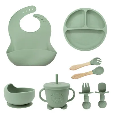 Full Set Kids Eating Set | Full Suction Dinner Set | 8 Pcs Set