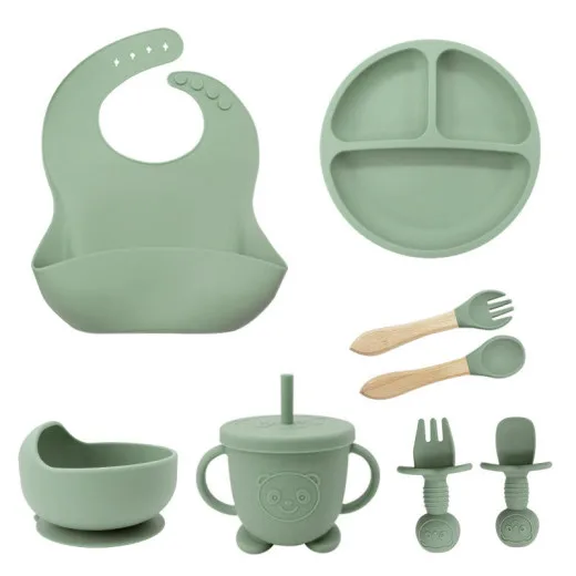 Full Set Kids Eating Set | Full Suction Dinner Set | 8 Pcs Set