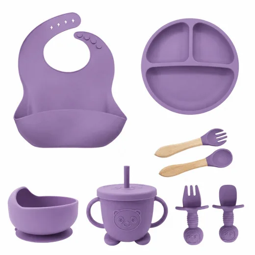 Full Set Kids Eating Set | Full Suction Dinner Set | 8 Pcs Set