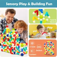 Magnetic Constructor Building Sticks with Flexible Tubes for Kids | 