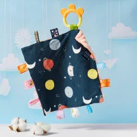 Yinxiuli Baby Doudou Label Ambulatory Towel Cotton Baby Doudou Handkerchief Tooth Glue Grinding Stick Soothing Towel | Unicorn | 10X10 Inch
