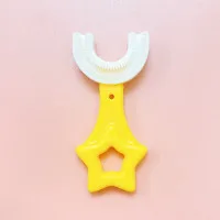 U-Shape Toothbrush For Kids Silicon Bristles Mouth Shape Teeth Cleaning Brush