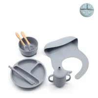 Premium Silicone Feeding Set 8pcs Price in Bangladesh | BPA-Free Baby Set