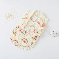 4 Pcs Korean Style Baby Feeding Bib | 0-1 Year | Random Print