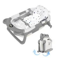 Multifunctional Folding Baby Bathtub with Holder & Thermometer | Upto 2 Year