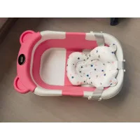 Multifunctional Folding Baby Bathtub with Holder & Thermometer | Upto 2 Year