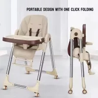 A330 Premium Reclining Height Adjustable Feeding High Chair (China) - Cream