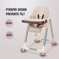 A330 Premium Reclining Height Adjustable Feeding High Chair (China) - Cream